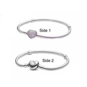 Heart Pavé & Logo Bracelet